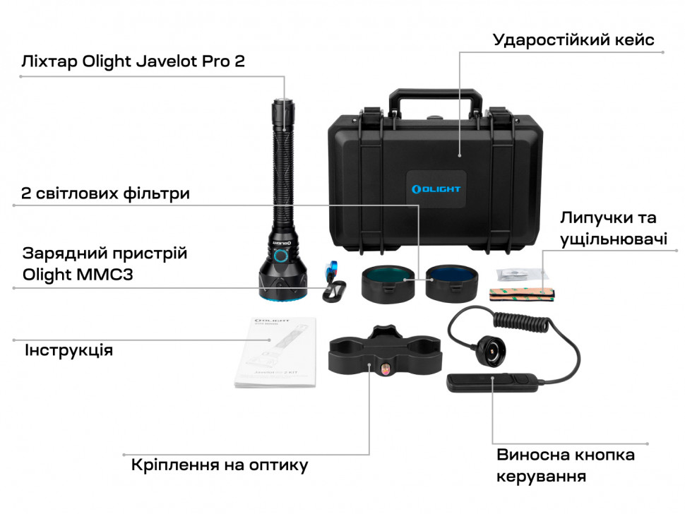 ᐈ Фонарь Olight Javelot Pro 2 KIT - купити в Україні | OLIGHT.UA
