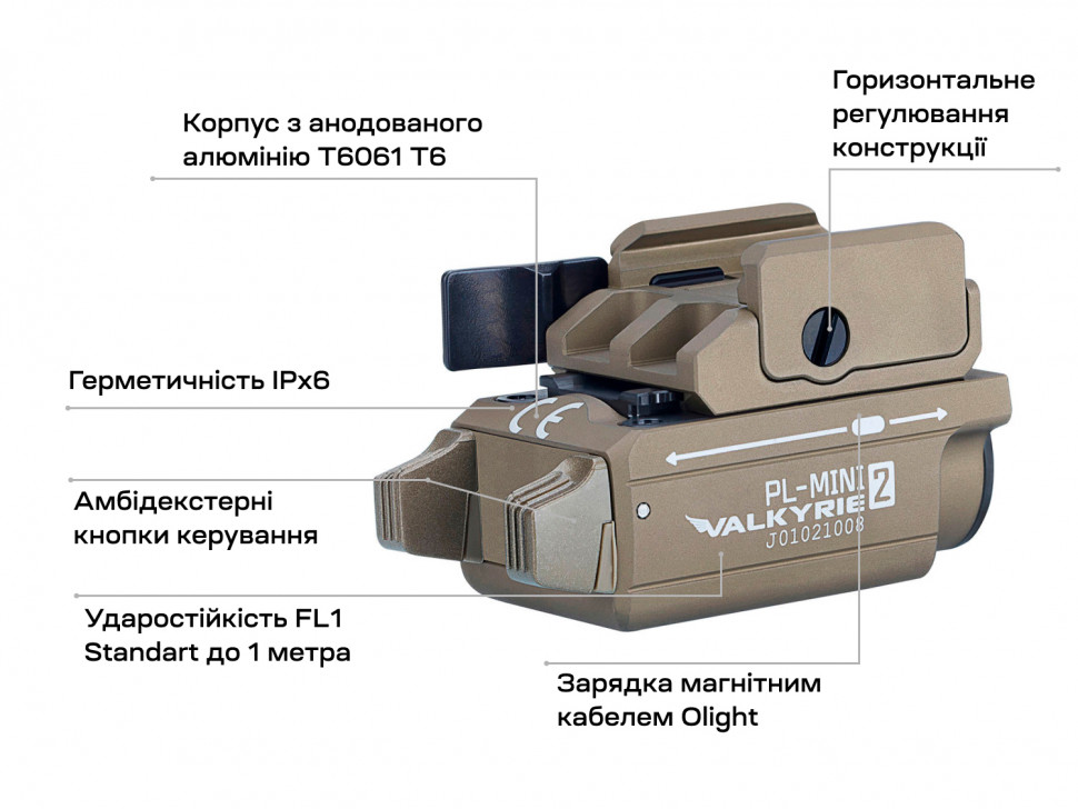 ᐈ Фонарь Olight PL-Mini 2 Valkyrie Desert Tan - купить в Украине